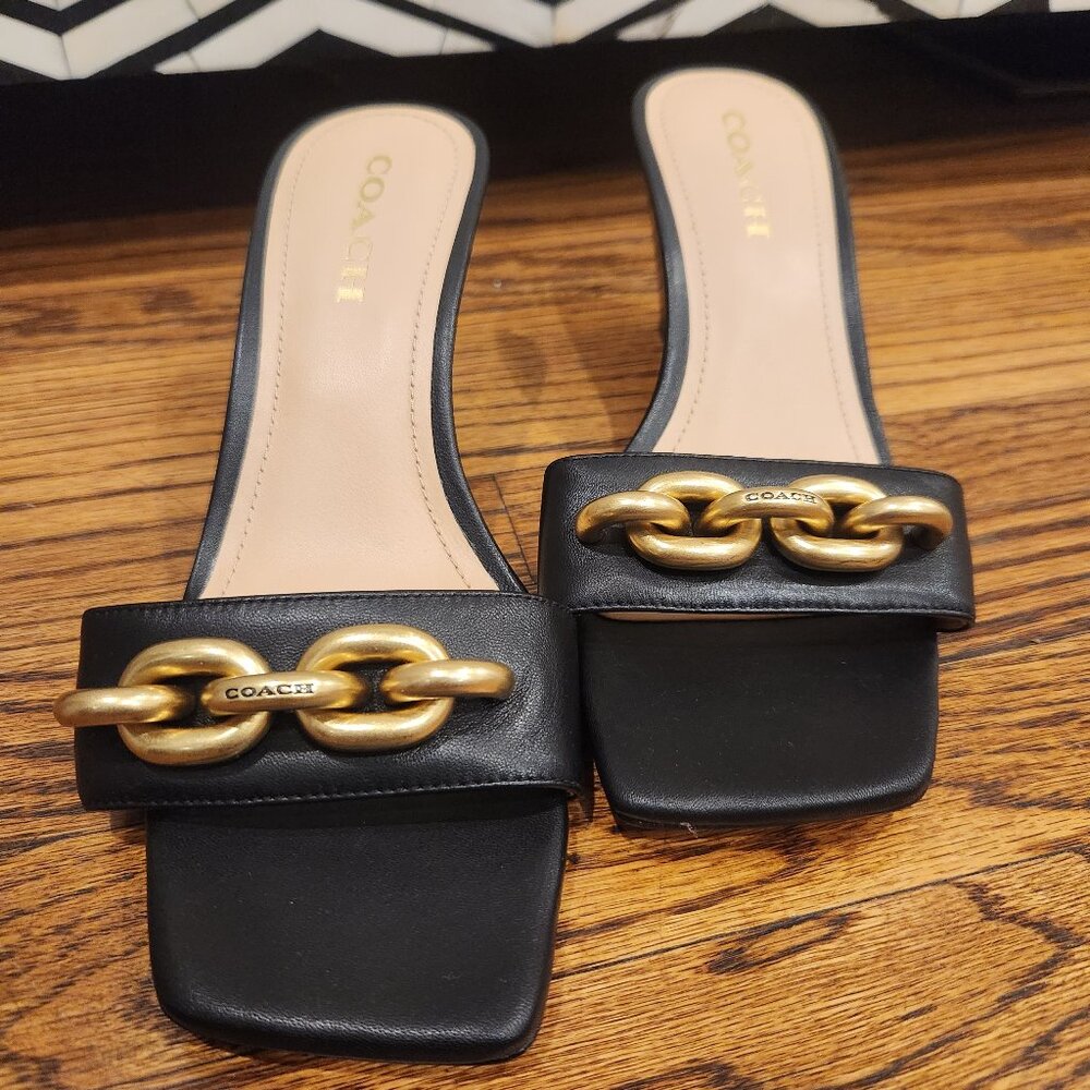 Coach Elsie Chain Wedge Sandals